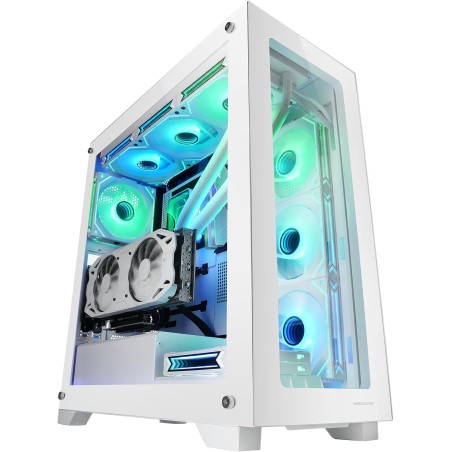 MARS GAMING MCB, Boîtier PC Gaming ATX XL, Custom Premium Edition, Structure Modulaire Double Chambre, Noir