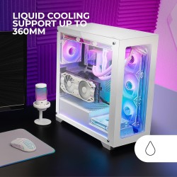 MARS GAMING MCB, Boîtier PC Gaming ATX XL, Custom Premium Edition, Structure Modulaire Double Chambre, Noir