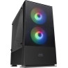 Mars Gaming MCZ, Boîtier PC Gaming Micro-ATX/Mini-ITX, Compact avec 2 Ventilateurs FRGB, Panneau Avant Mesh, Double Chambre, Sup