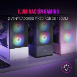 Mars Gaming MCZ, Boîtier PC Gaming Micro-ATX/Mini-ITX, Compact avec 2 Ventilateurs FRGB, Panneau Avant Mesh, Double Chambre, Sup