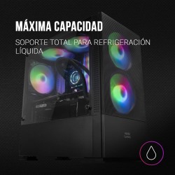 Mars Gaming MCZ, Boîtier PC Gaming Micro-ATX/Mini-ITX, Compact avec 2 Ventilateurs FRGB, Panneau Avant Mesh, Double Chambre, Sup