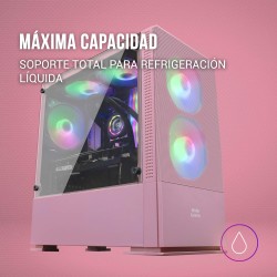 Mars Gaming MCZP, Boîtier PC Gaming Micro-ATX/Mini-ITX, Compact avec 2 Ventilateurs FRGB, Panneau Avant Mesh, Double Chambre, Su