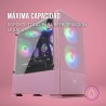 Mars Gaming MCZP, Boîtier PC Gaming Micro-ATX/Mini-ITX, Compact avec 2 Ventilateurs FRGB, Panneau Avant Mesh, Double Chambre, Su