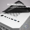 Mars Gaming MCMESHW, Boîtier Gaming Compact MicroATX, Panneau Avant Total Mesh, 3 Ventilateurs FRGB 120mm, Verre Trempé, Blanc