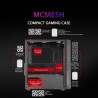 Mars Gaming MCMESHW, Boîtier Gaming Compact MicroATX, Panneau Avant Total Mesh, 3 Ventilateurs FRGB 120mm, Verre Trempé, Blanc