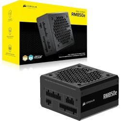 Corsair rm850e (2025) alimentation atx entièrement modulaire et silencieuse avec câble 12v-2x6 - compatible atx 3.1 et pcie 5.1,