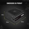 Corsair rm850 (2021), rm series, 850 watts 80 plus or alimentations atx entièrement modulaires (trois connecteurs eps12v, foncti