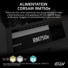 Corsair rm750e (2025) alimentation atx entièrement modulaire et silencieuse avec câble 12v-2x6 - compatible atx 3.1 et pcie 5.1,