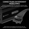 Corsair rm1000e (2025) alimentation atx entièrement modulaire et silencieuse avec câble 12v-2x6 - compatible atx 3.1 et pcie 5.1