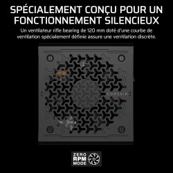 Corsair rm1000e (2025) alimentation atx entièrement modulaire et silencieuse avec câble 12v-2x6 - compatible atx 3.1 et pcie 5.1