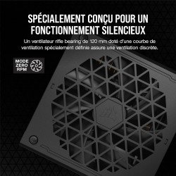 CORSAIR RM1200e (2023) Alimentation ATX Entièrement Modulaire à Faible Niveau de Bruit avec Câble 12V-2x6 – ATX 3.1 & Conformité