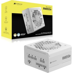 Corsair rm850e (2025) alimentation atx entièrement modulaire à faible bruit avec câble 12v-2x6 – compatible atx 3.1 et pcie 5.1,