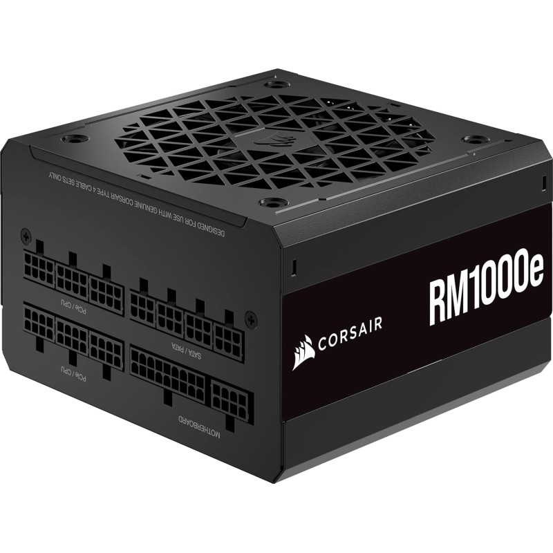 Corsair rm1000e (2023) alimentation atx entièrement modulaire et silencieuse - compatible atx 3.1 et pcie 5.1 - condensateurs à 