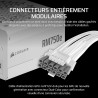 Corsair rm750e (2025) alimentation atx entièrement modulaire à faible bruit avec câble 12v-2x6 – compatible atx 3.1 et pcie 5.1,