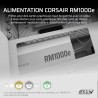 Corsair rm1000e (2025) alimentation atx entièrement modulaire à faible bruit avec câble 12v-2x6 – compatible atx 3.1 et pcie 5.1