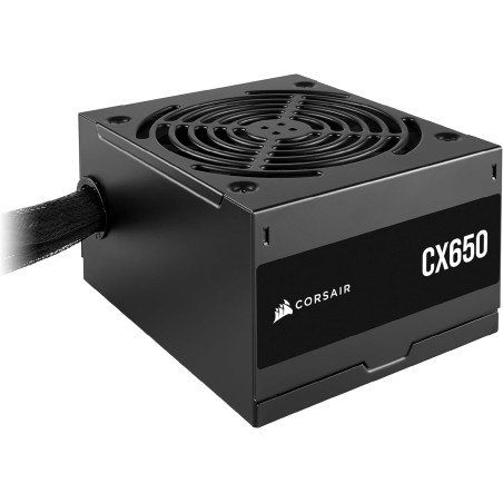 CORSAIR CX650 ATX 650W Alimentation - Certifiée 80 Plus Bronze - Faible Bruit - Câbles gainés - Non Modulaire - EU - Noir
