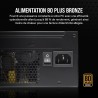 CORSAIR CX650 ATX 650W Alimentation - Certifiée 80 Plus Bronze - Faible Bruit - Câbles gainés - Non Modulaire - EU - Noir
