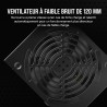 CORSAIR CX750 ATX 750W Alimentation - Certifiée 80 Plus Bronze - Faible Bruit - Câbles gainés - Non Modulaire - EU - Noir