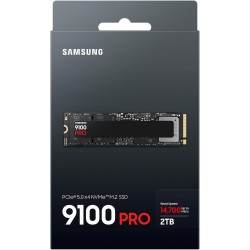 Samsung SSD Interne 9100 Pro, NVMe 2.0 PCIe 5.0x4, Capacité 2To, Vitesse de Lecture jusqu'à 14 800 Mo/s, Les Performances de la 