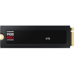 Samsung SSD Interne 9100 Pro avec dissipateur, NVMe 2.0 PCIe 5.0 x4, Capacité 4To, Vitesse de Lecture jusqu'à 14 800Mo/s, Les Pe