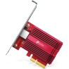 TP-Link TX401 Carte Réseau PCIe 10 Gigabit, Carte Réseau 10Gbps, Câble Ethernet Cat 6A Inclus, Latence Ultra-Faible, Compatible 