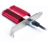 TP-Link TX401 Carte Réseau PCIe 10 Gigabit, Carte Réseau 10Gbps, Câble Ethernet Cat 6A Inclus, Latence Ultra-Faible, Compatible 