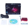 TP-Link TX401 Carte Réseau PCIe 10 Gigabit, Carte Réseau 10Gbps, Câble Ethernet Cat 6A Inclus, Latence Ultra-Faible, Compatible 