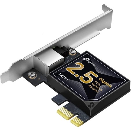 TP-Link Carte WiFi PCIe 2,5 Gigabit TX201, Réseau 2,5 Gbit/s, Latence Ultra-Faible, Compatible avec Windows 11/10/8.1/8/7, Les s