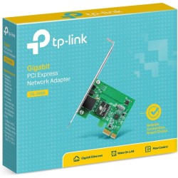 TP-LINK Carte WiFi PC Adaptateur PCI Express (PCIe), PCIe 32 Bits 10/100/1000 Mbps RJ45 Port, IEEE 802.3X Flow Control, Compatib