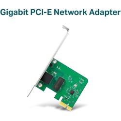 TP-LINK Carte WiFi PC Adaptateur PCI Express (PCIe), PCIe 32 Bits 10/100/1000 Mbps RJ45 Port, IEEE 802.3X Flow Control, Compatib