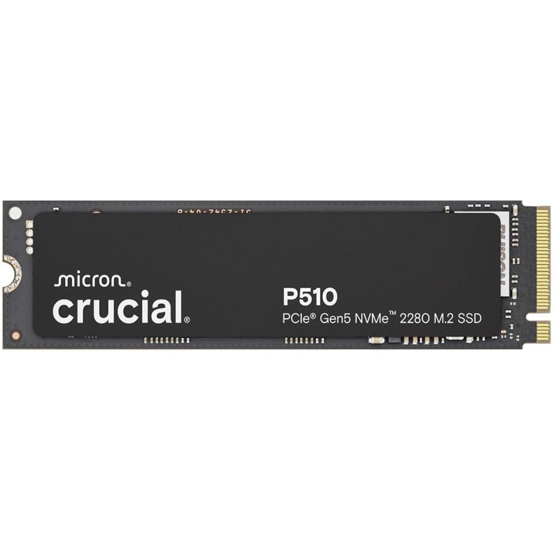 Crucial P510 SSD 1To PCIe 5.0 x4 NVMe M.2, Lecture jusqu'à 11.000 Mo/s, écriture jusqu'à 9.500 Mo/s, Compatible avec Ordinateur 