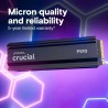 Crucial P510 SSD 1To PCIe 5.0 x4 Gen5 NVMe M.2 avec Dissipateur, Lecture jusqu'à 11.000 Mo/s, écriture jusqu'à 9.500 Mo/s, Ordin