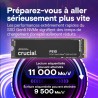 Crucial P510 SSD 2To PCIe 5.0 x4 NVMe M.2, Lecture jusqu'à 10.000 Mo/s, écriture jusqu'à 8.700 Mo/s, Compatible avec Ordinateur 