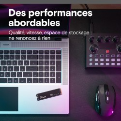 Crucial P510 SSD 2To PCIe 5.0 x4 NVMe M.2, Lecture jusqu'à 10.000 Mo/s, écriture jusqu'à 8.700 Mo/s, Compatible avec Ordinateur 