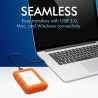 LaCie Rugged Mini 1To, Portable 2.5", Disque Dur Externe pour PC Mac iPad & iPhone, Data Rescue Service (LAC301558)