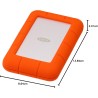 LaCie Rugged Mini 5To, Portable 2.5", Disque Dur Externe, PC Mac iPad & iPhone, Data Rescue Service (STJJ5000400)