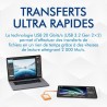LaCie Rugged Mini, 500Go, 2.5", Portable External Hard Drive, for PC Mac iPad & iPhone, Data Rescue Service (STMF500400)