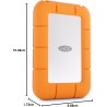 LaCie Rugged Mini 4To Portable Disque Dur Externe, PC, Mac, iPad, iPhone, Data Rescue Service (STMF4000400)