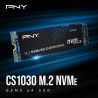 PNY CS1030 500GB M.2 NVMe PCIe Gen3 x4, 2000MB/s Vitesse de Lecture, 1100MB/s Vitesse d'écriture Internal Solid State Drive (SSD