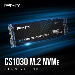 PNY CS1030 2TB M.2 NVMe PCIe Gen3 x4, 2100MB/s Vitesse de Lecture, 1900MB/s Vitesse d'écriture Internal Solid State Drive (SSD)