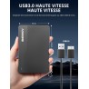 Disque Dur Externe Portable 500Go 2.5'' USB 3.0 Stockage HDD pour PS4, PC, Mac, Ordinateur Portable, Xbox, Android, Bureau SATA,