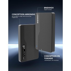 Disque Dur Externe Portable 500Go 2.5'' USB 3.0 Stockage HDD pour PS4, PC, Mac, Ordinateur Portable, Xbox, Android, Bureau SATA,