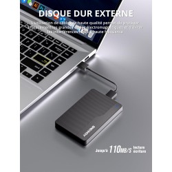 Disque Dur Externe Portable 500Go 2.5'' USB 3.0 Stockage HDD pour PS4, PC, Mac, Ordinateur Portable, Xbox, Android, Bureau SATA,