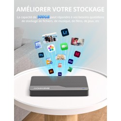 Disque Dur Externe Portable 500Go 2.5'' USB 3.0 Stockage HDD pour PS4, PC, Mac, Ordinateur Portable, Xbox, Android, Bureau SATA,