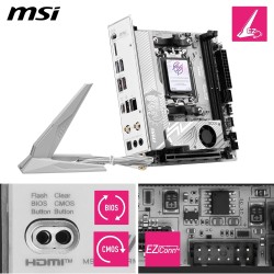 MSI MPG B850I Edge TI WiFi Carte mère ITX - pour processeurs AMD Ryzen 9000/8000 / 7000, AM5 - VRM SPS 90A, DDR5 Memory Boost (8