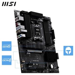 MSI Pro B850-S WIFI6E Carte mère, ATX - pour processeurs AMD Ryzen 9000/8000 / 7000, AM5 - DDR5 Memory Boost 8200+MT/s (OC), PCI