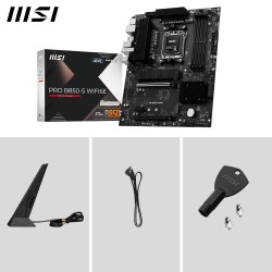 MSI Pro B850-S WIFI6E Carte mère, ATX - pour processeurs AMD Ryzen 9000/8000 / 7000, AM5 - DDR5 Memory Boost 8200+MT/s (OC), PCI