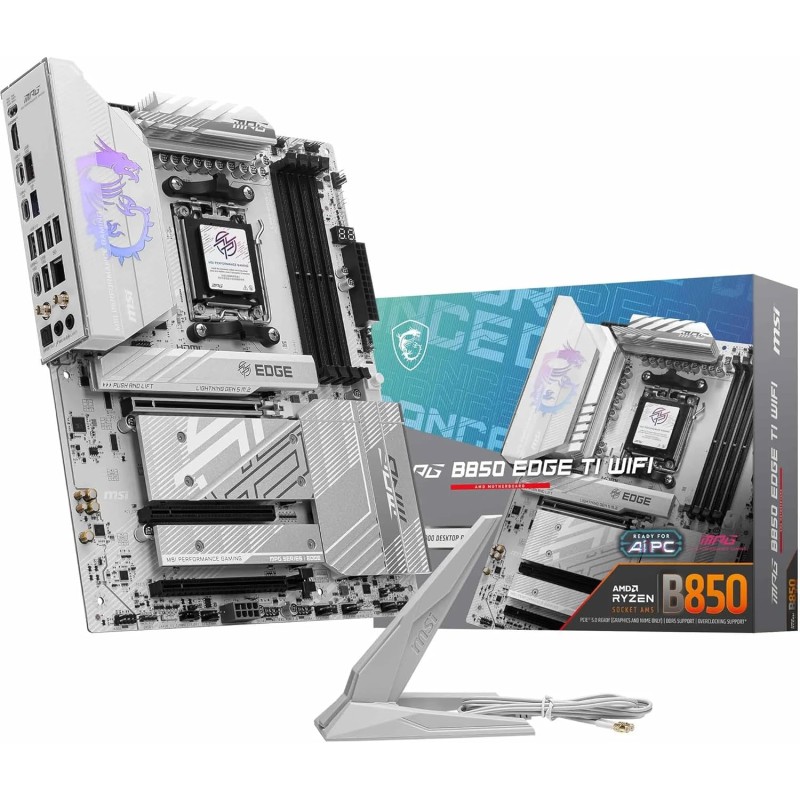 MSI MPG B850 Edge TI WiFi Carte mère ATX - pour processeurs AMD Ryzen 9000/8000 / 7000, AM5 - VRM SPS 80A, DDR5 Memory Boost (84