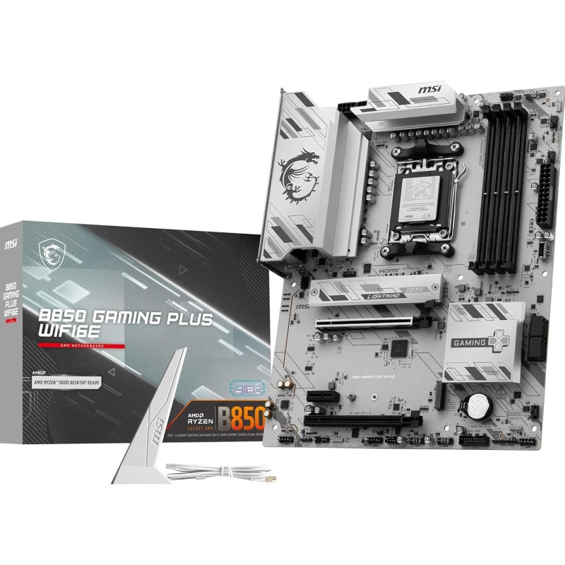 MSI B850 Gaming Plus WIFI6E Carte mère ATX - pour processeurs AMD Ryzen 9000/8000 / 7000, AM5 - DDR5 Memory Boost (8200+ MT/s OC