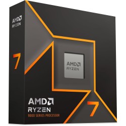 AMD Ryzen 7 9700X Processeur (8 Coeurs/16 Threads), 65W DTP, Socket AM5, Cache 40Mo, jusqu'à 5.5 GHz Fréquence Boost, Pas de Ven